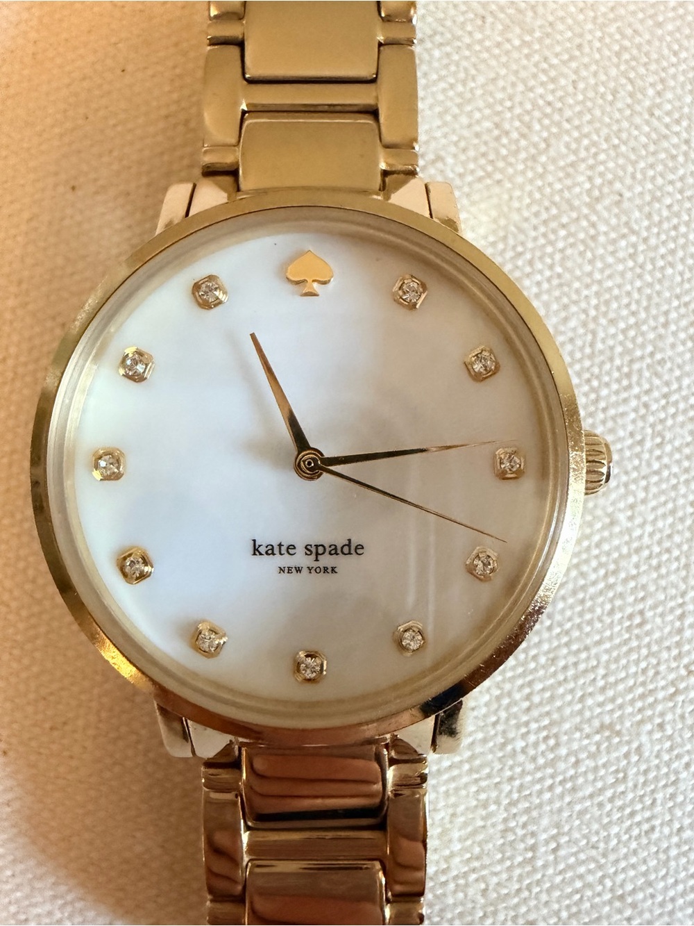 kate spade Gold Tone Bracelet Watch with Mother-of-Pearl Dial